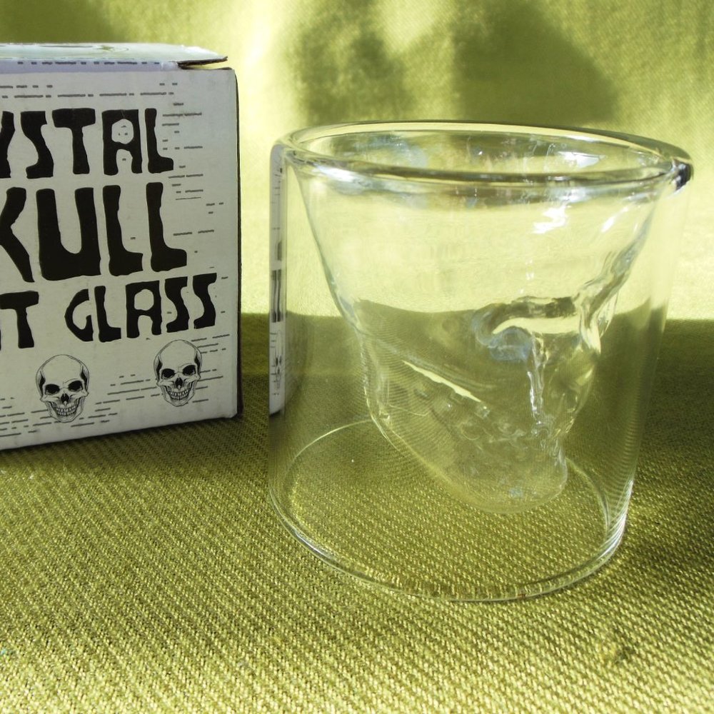 Hand Blow Skull Shot Glass
